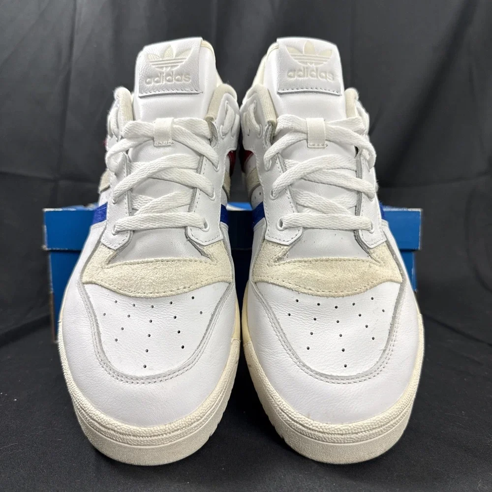 Adidas Rivalry Low Red White Blue Men's 12 Pony Hair Trainers Casual Shoes